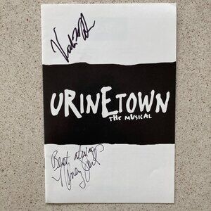 Signed Playbill Urinetown, The Musical Off Broadway Nancy Opel Victor W. Hawks
